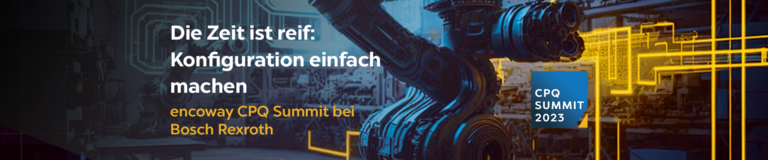 Headerbild für den encoway CPQ Summit 2023